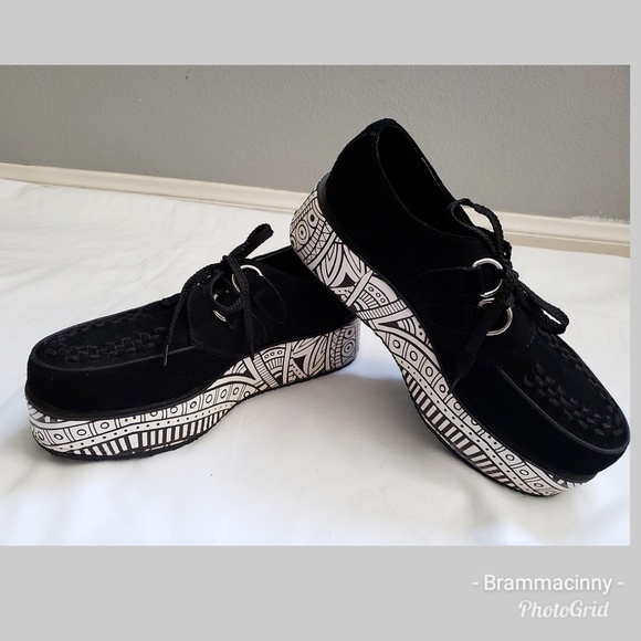 tuk Shoes - T.U.K. Aztec Wrapped Platform Creepers Shoes